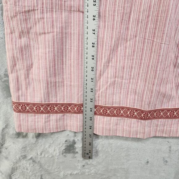 Old Ranch Dress Womens L Pink Embroidered Striped Sleeveless Allegra Pockets - Picture 10 of 11